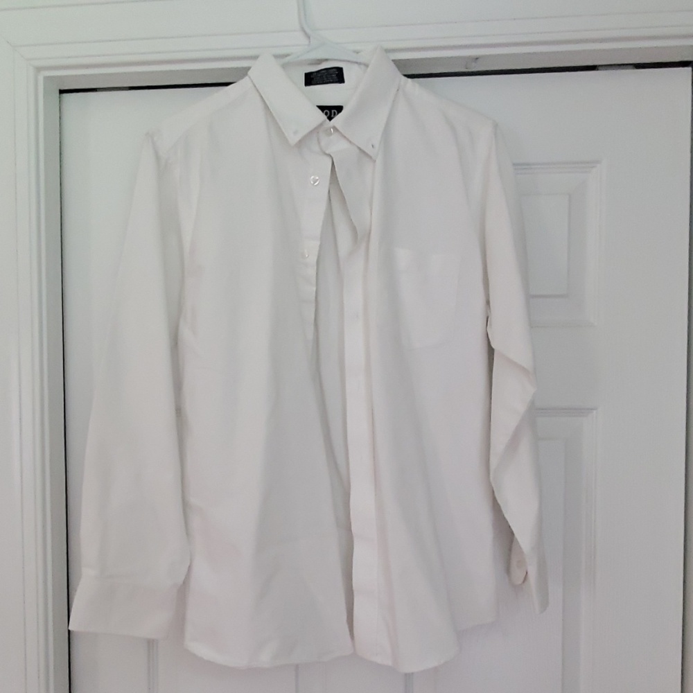 White button dress shirt